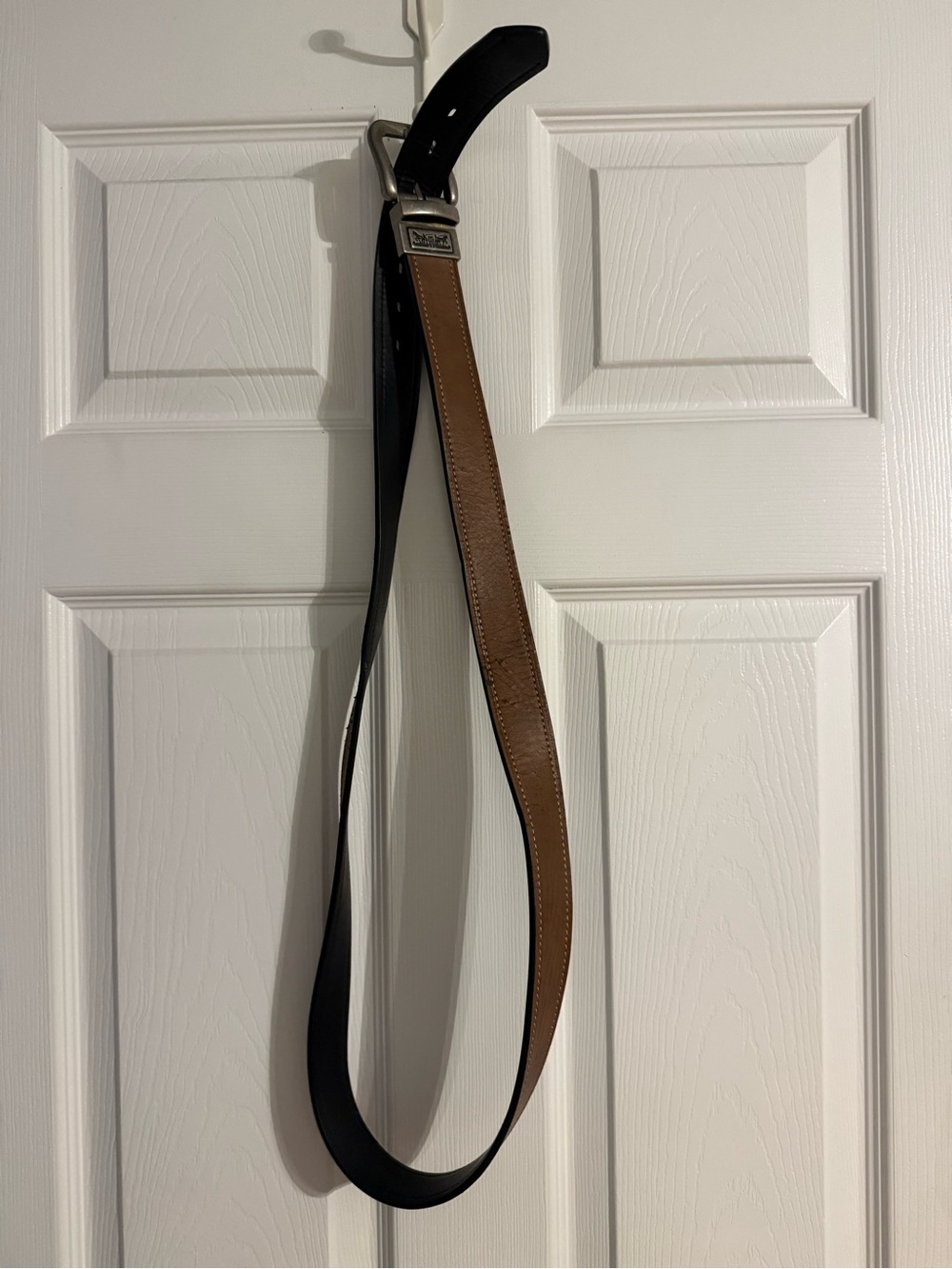 Levi’s Men’s Reversible Leather Belt Brown Black Horse Buckle Size 50-52